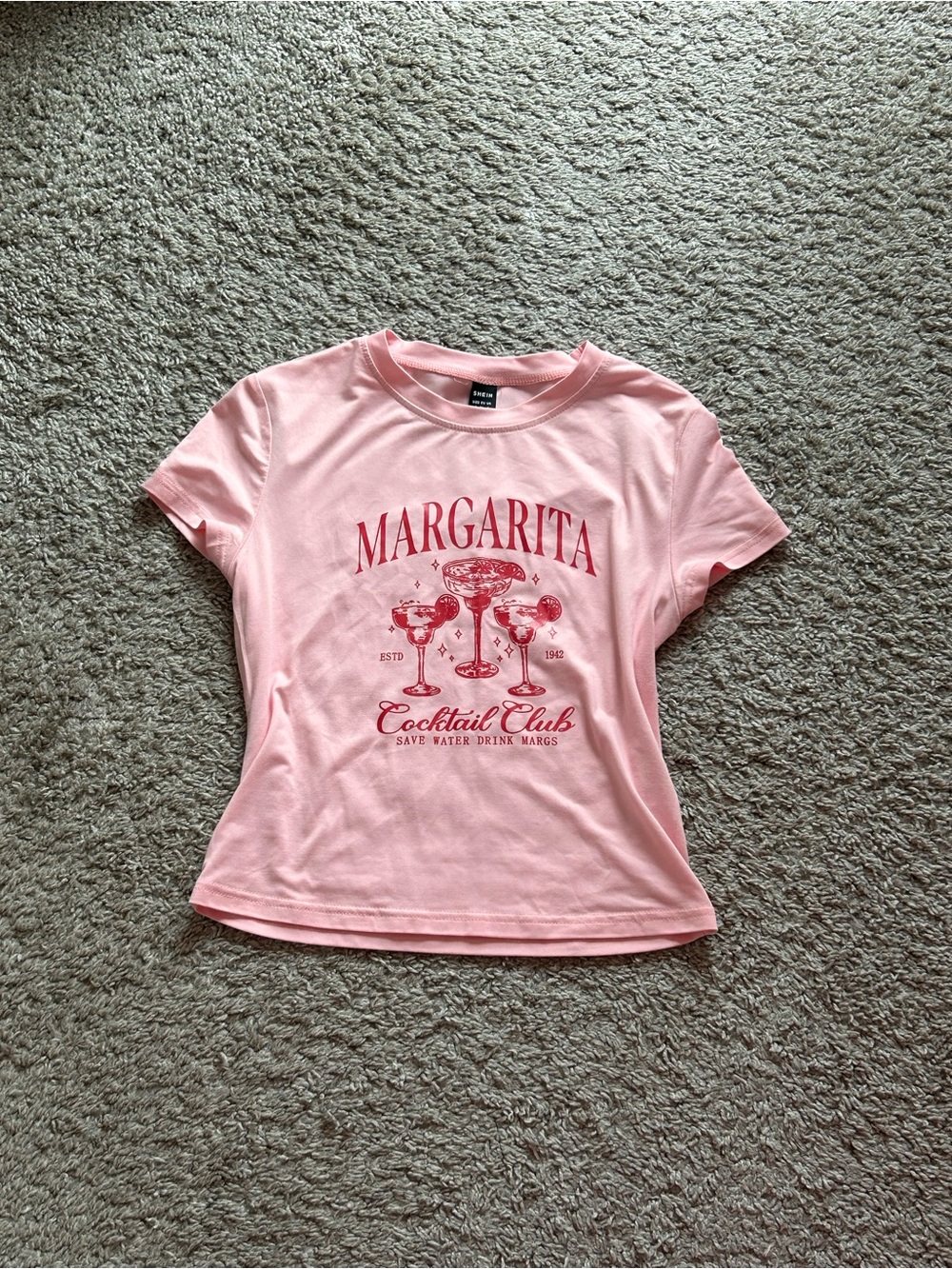 pink graphic baby tee